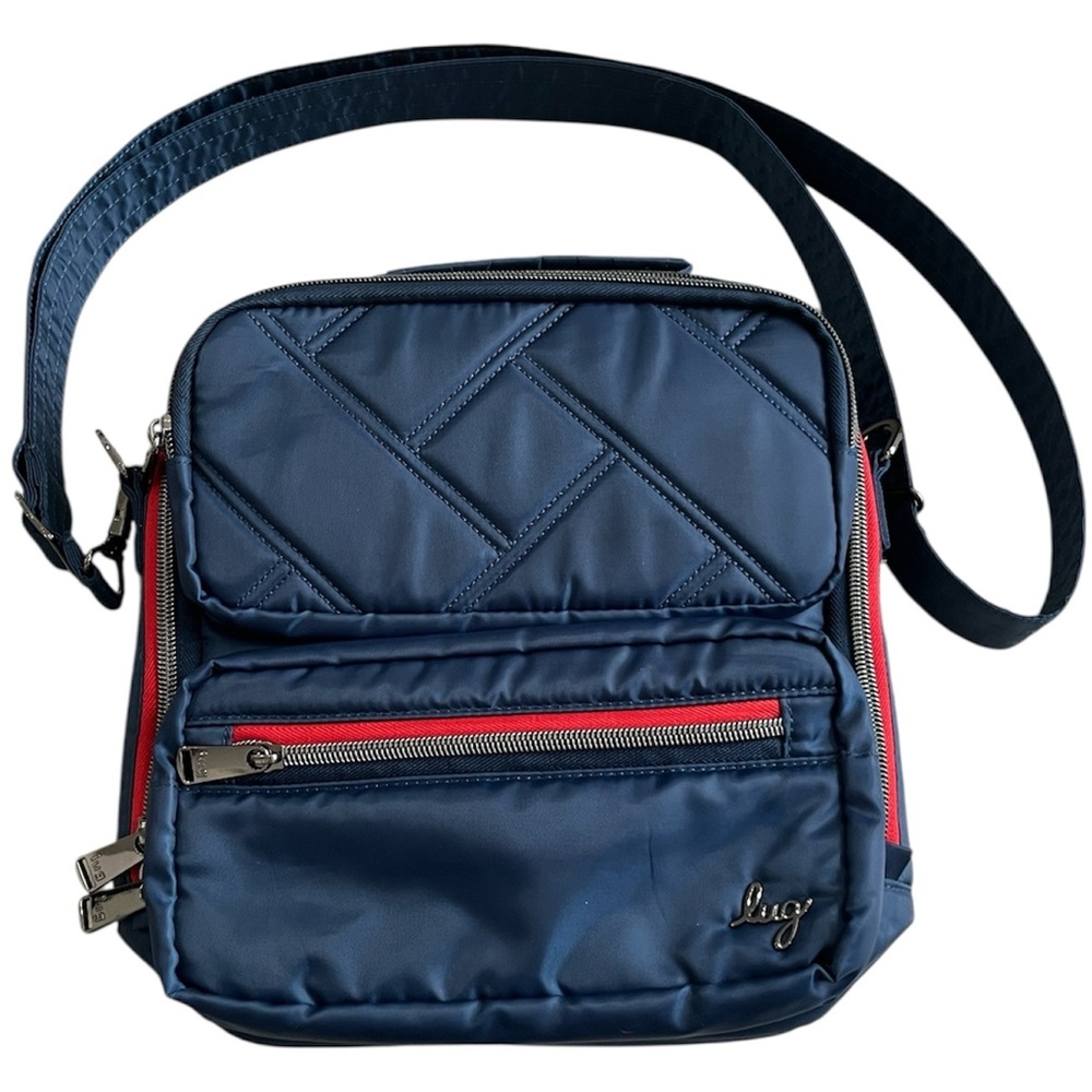 Lug Wrangler Crossbody Bag RFID‎ Travel Purse Organizer Lightweight Nylon Blue